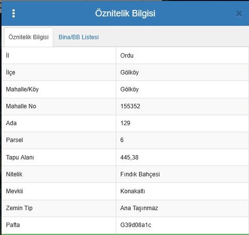 GÖLKÖY FINDIK BAHÇESİ 896 M2